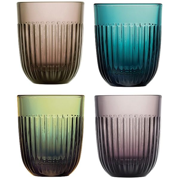 Coffret 4 Gobelets Ouessant 26 cl | Design Breton Authentique &amp; Couleurs Élégantes | Verre Français Ultra-Résistant