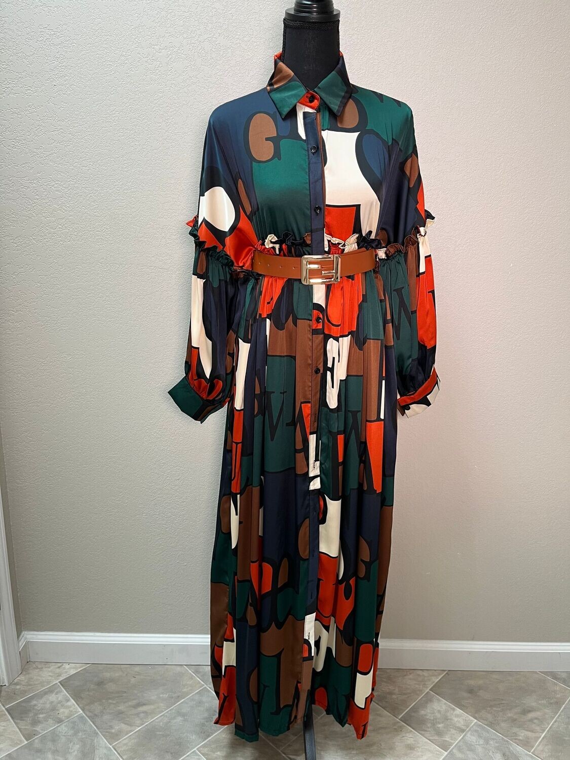 European Multi Color Dress
