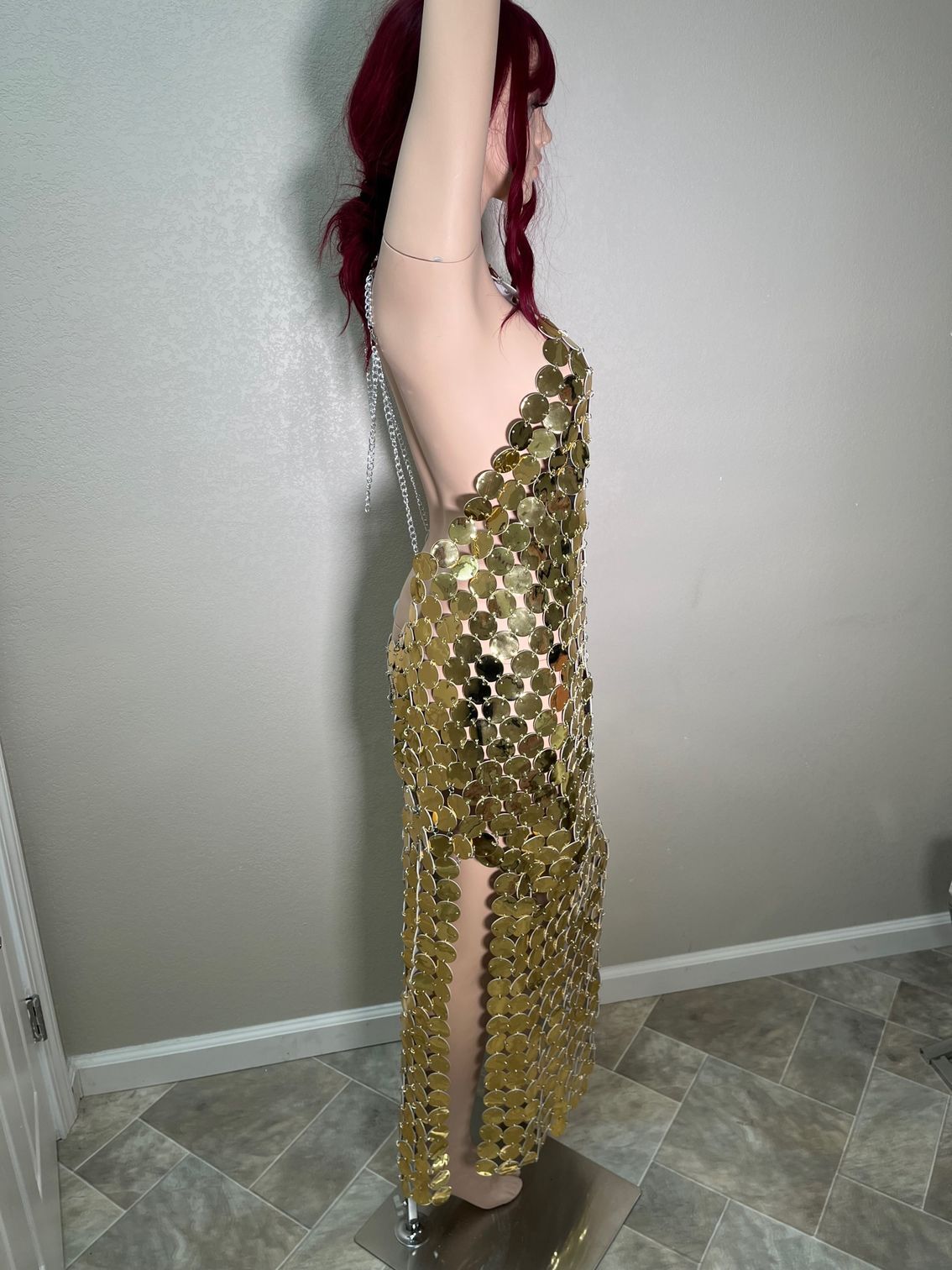 Sexy Back Coin Dress Gold or Silver