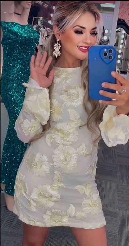 Beige Lace Dress