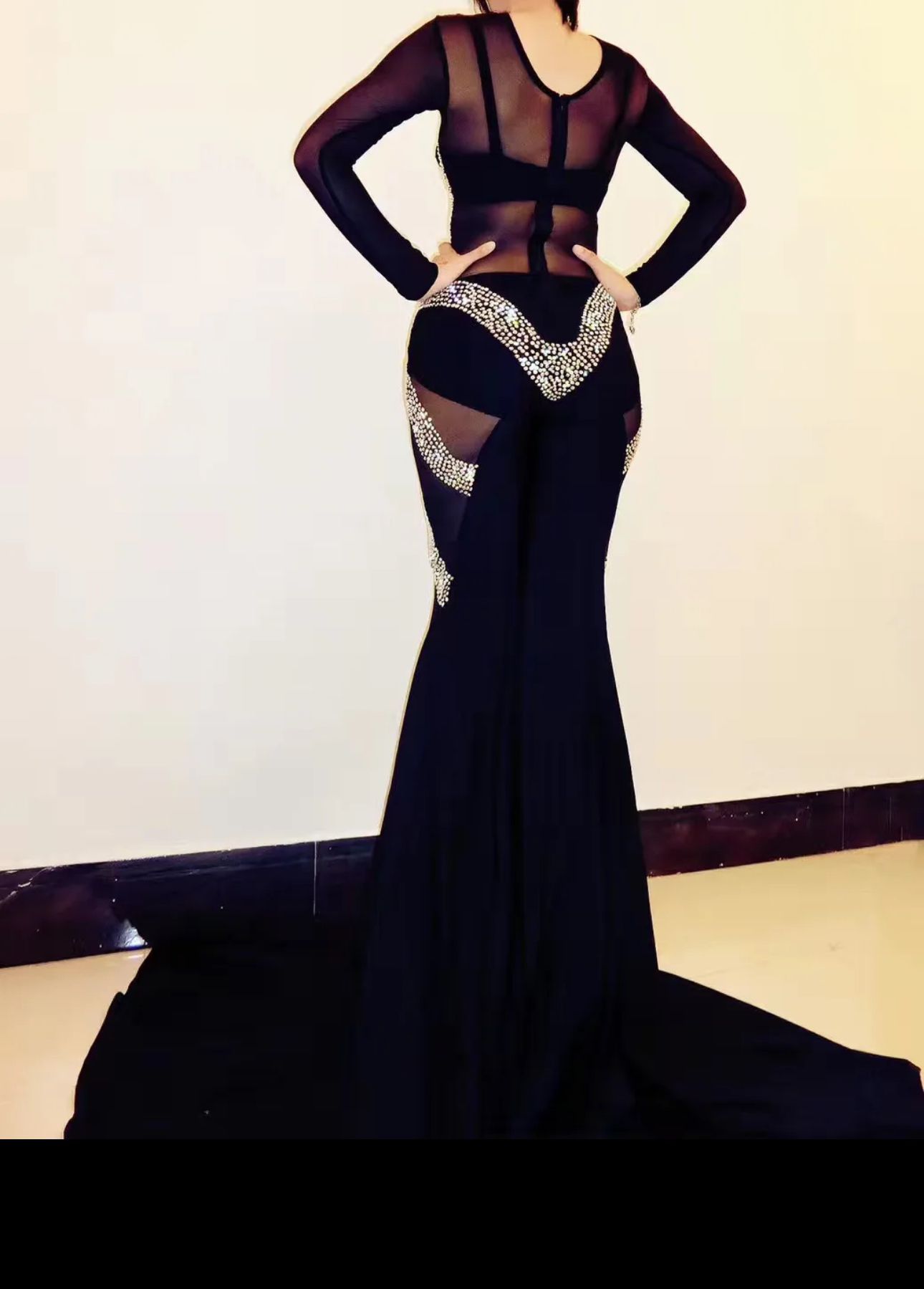 VIRGELINA Sexy See Through Mesh Black