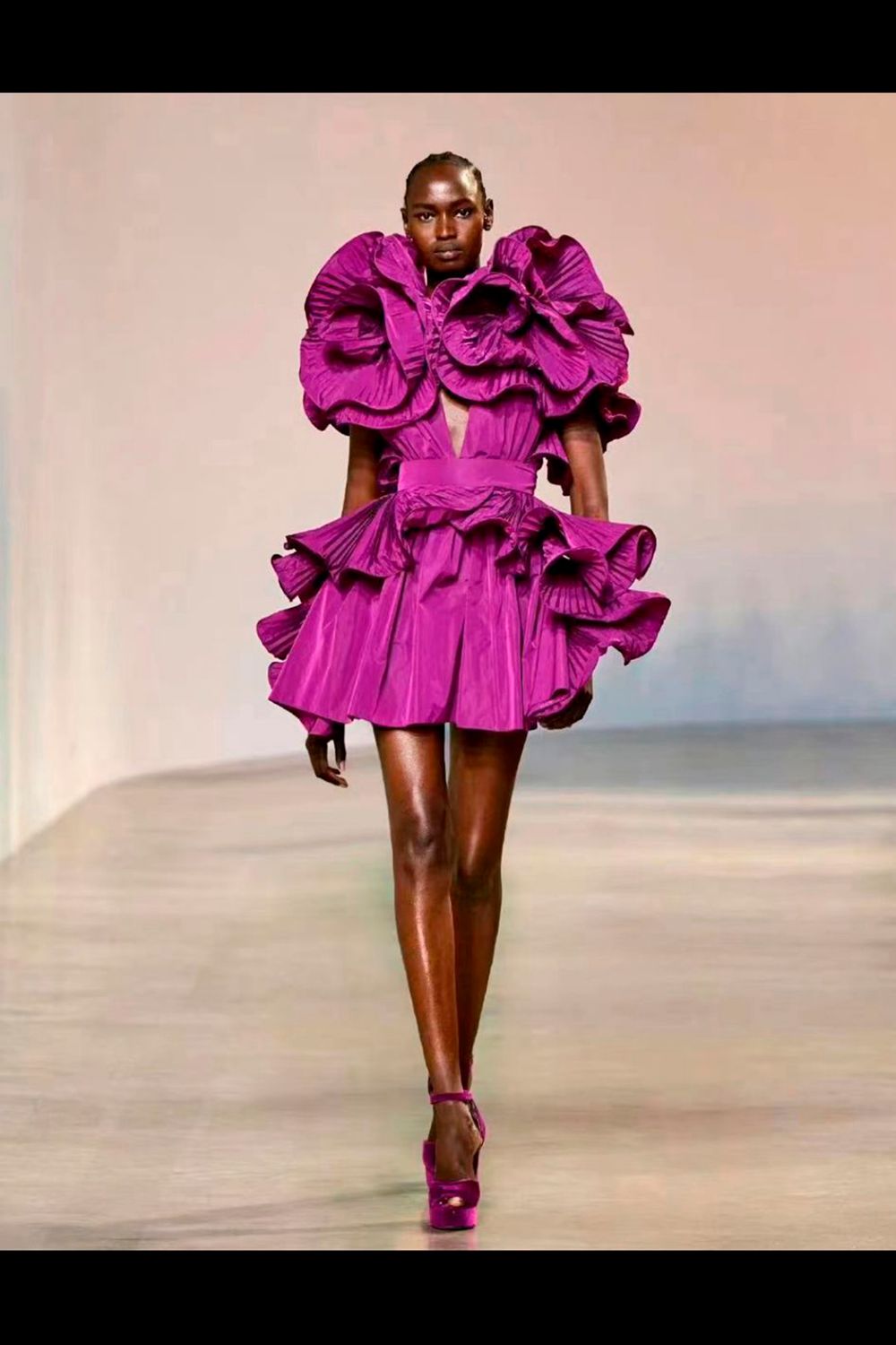 FASHION  VIOLET PURPLE DRESS