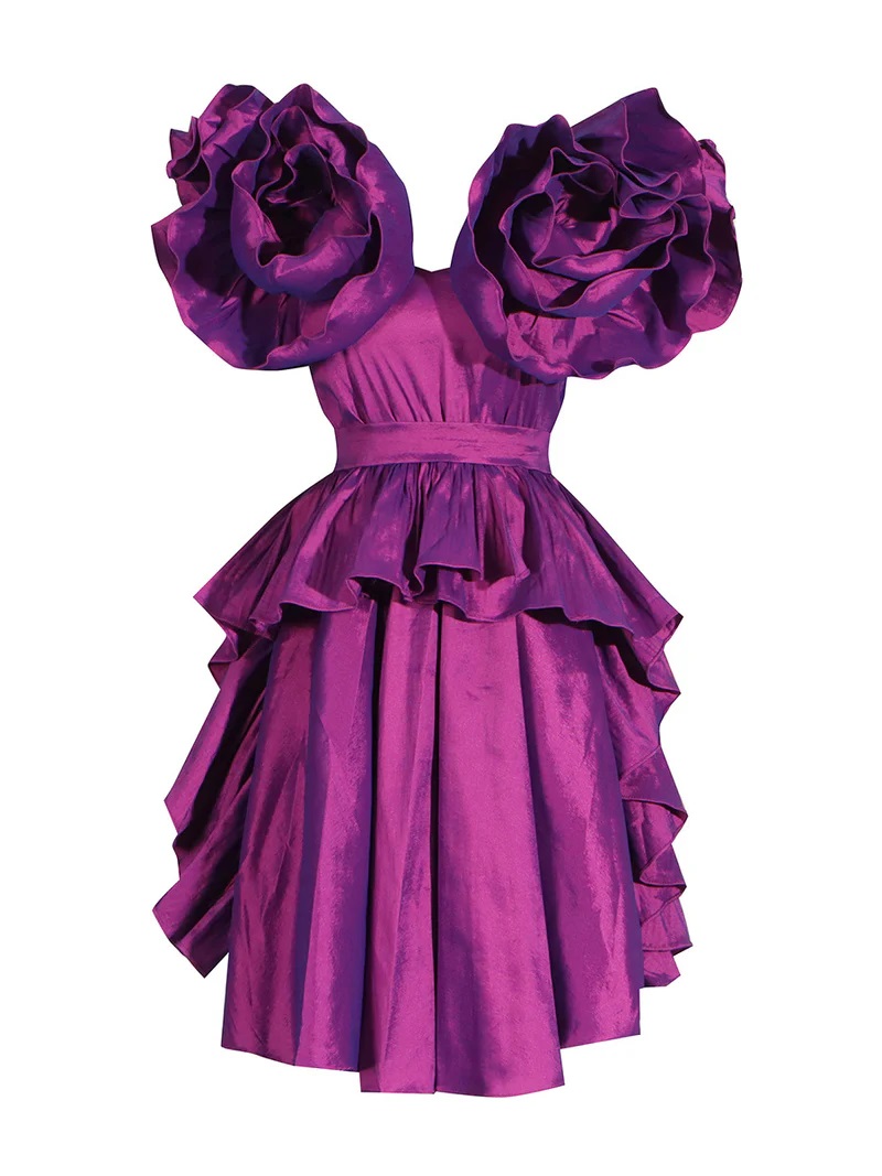FASHION  VIOLET PURPLE DRESS