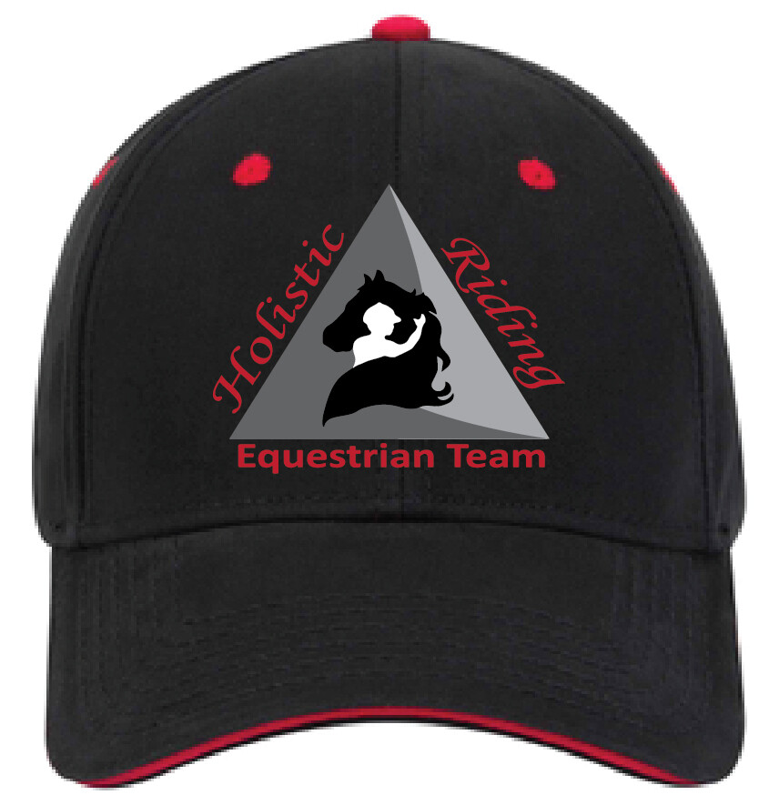 Black/Red Superior Cotton Twill Sandwich Visor