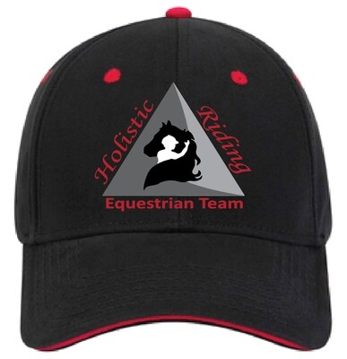 Black/Red Superior Cotton Twill Sandwich Visor