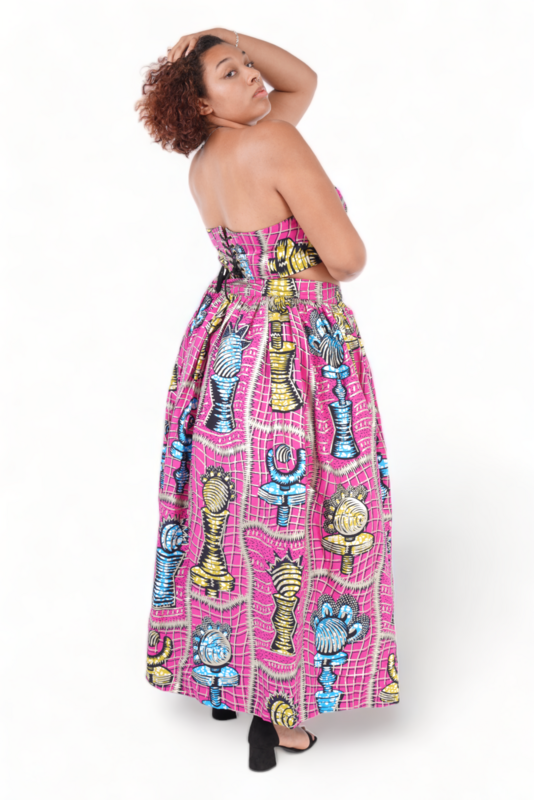 Queen’s Chess - Corset Bralette and Maxi Skirt Set