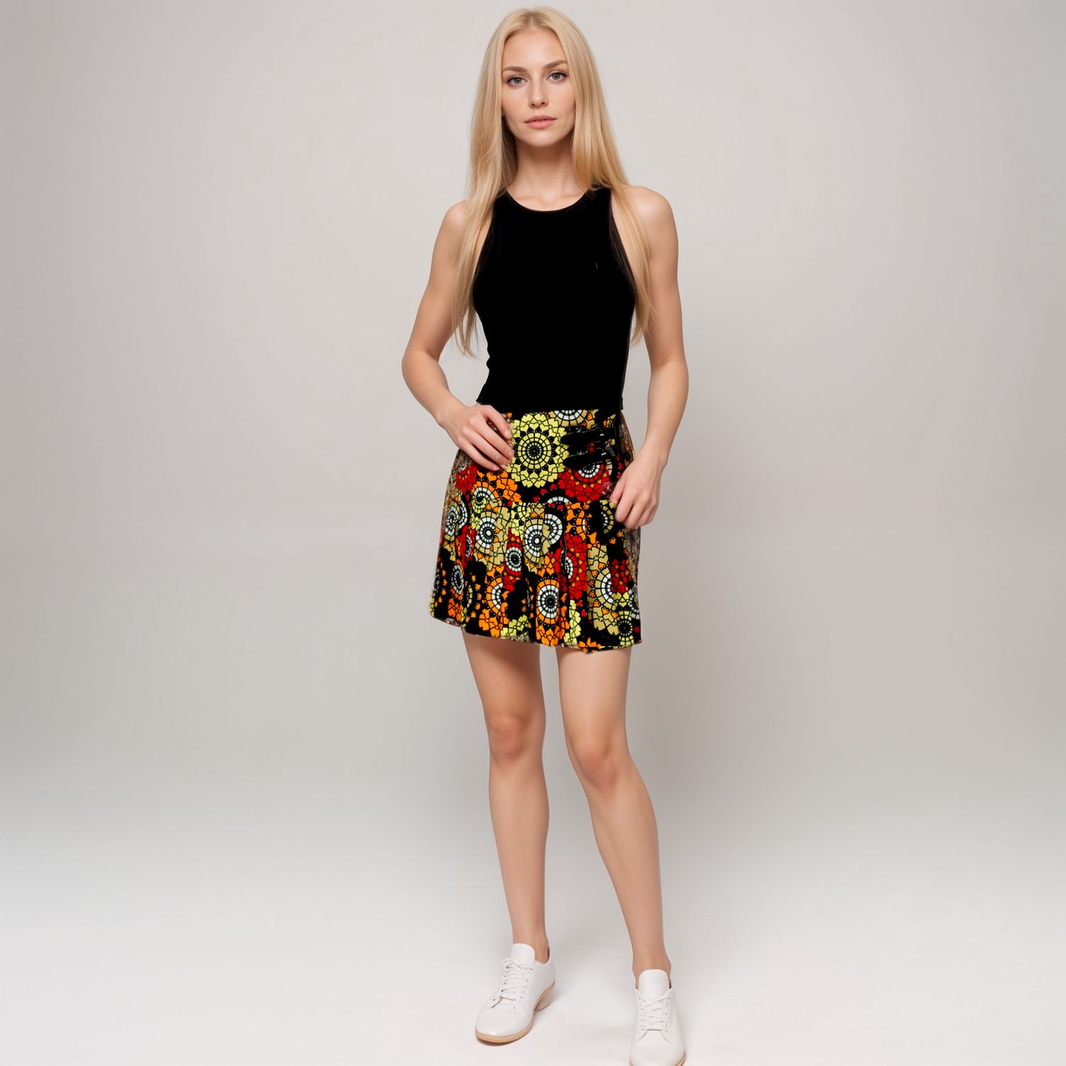 Flower Power - Mini African Print Kilt