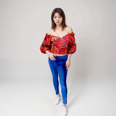 Pink Paisley - African Print Top