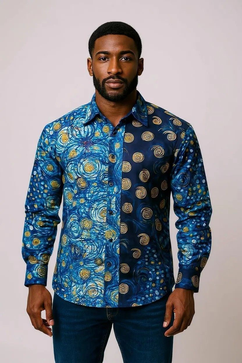 Celeste Swirl - Oversize Shirt
