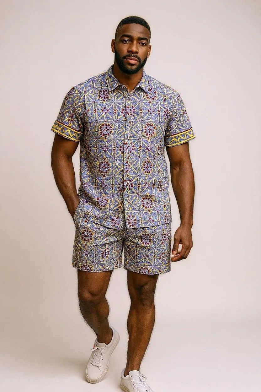 Zuri - Short Sleeve Shirt and Shorts Set