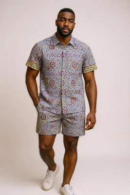 Zuri - Short Sleeve Shirt and Shorts Set