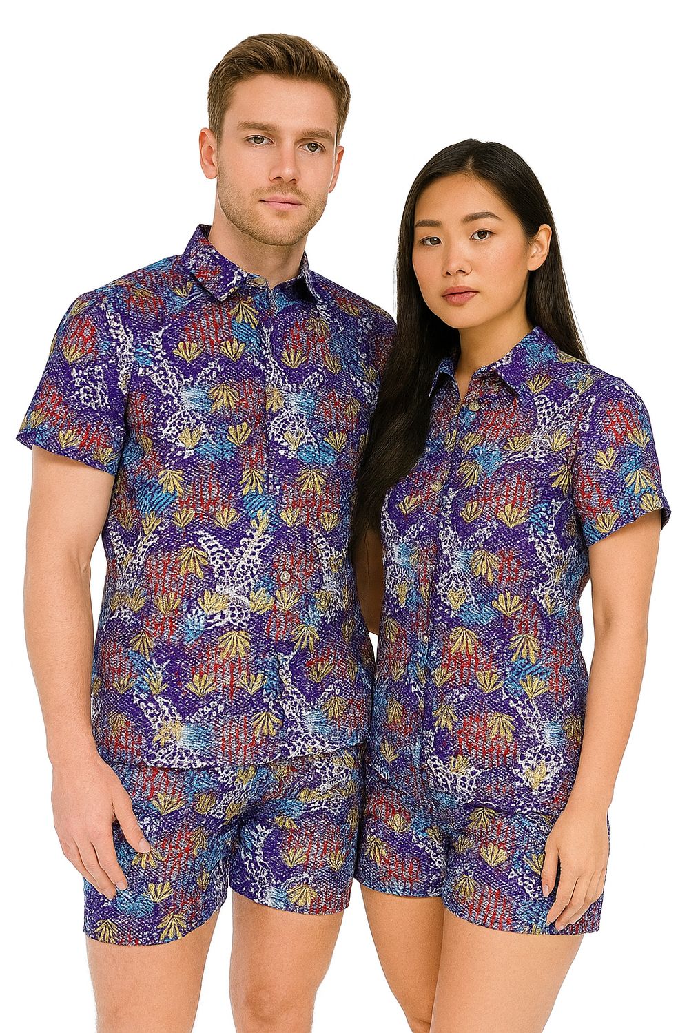 Savanna Bloom - Short Sleeve Shirt and Shorts Set