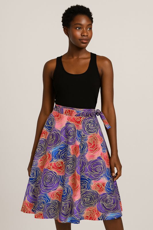 Nocturne de Rose Wrap Skirt