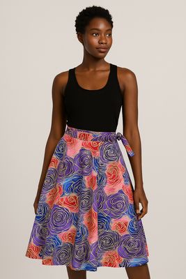 Nocturne de Rose Wrap Skirt