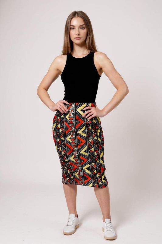Zig - African Print Pencil skirt