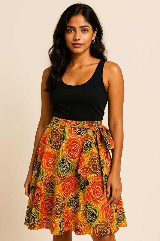 Floraison Doree Wrap Skirt