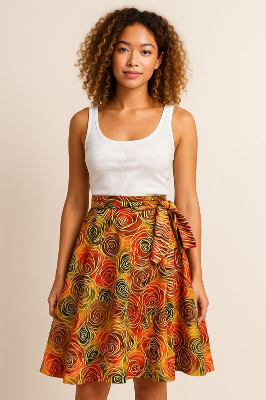Floraison Doree Wrap Skirt
