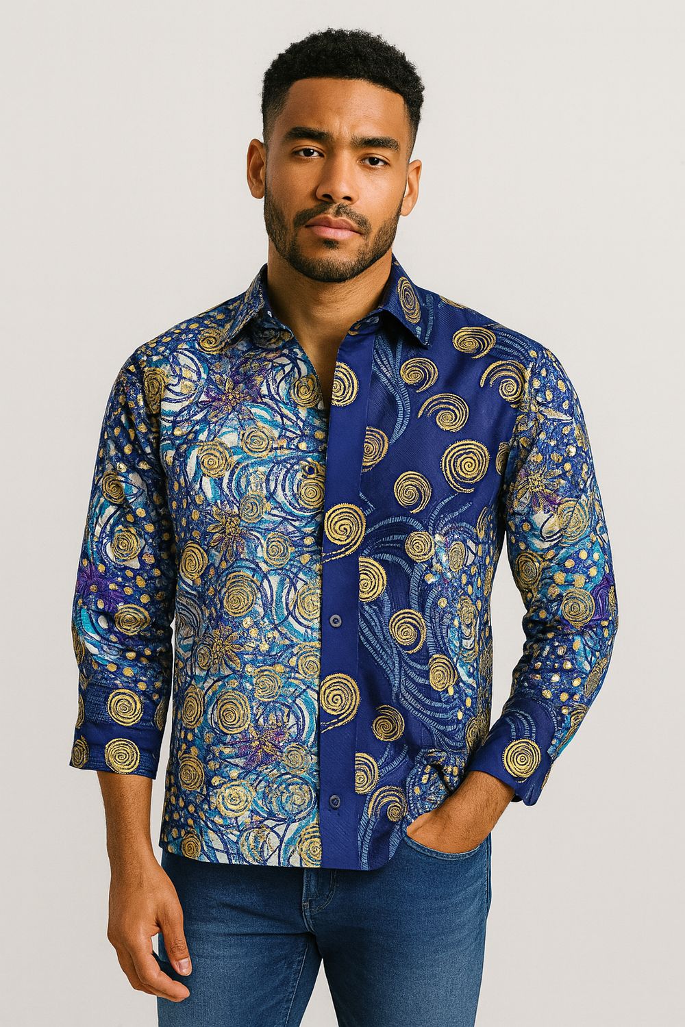 Celeste Swirl - Oversize Shirt