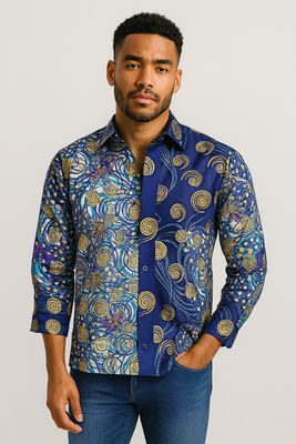 Celeste Swirl - Oversize Shirt