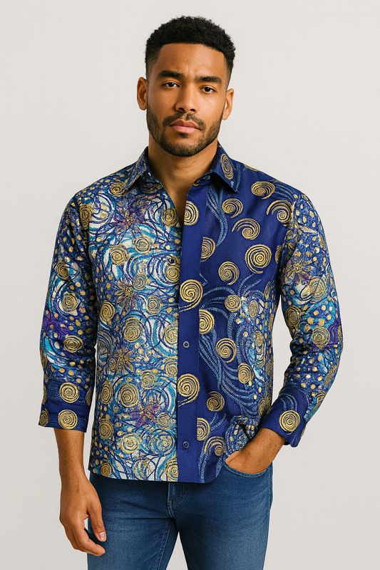 Celeste Swirl - Oversize Shirt