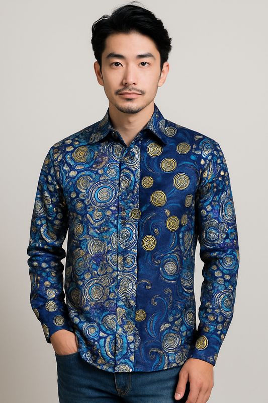 Celeste Swirl - Oversize Shirt