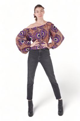 Purple Eye - African Print Top