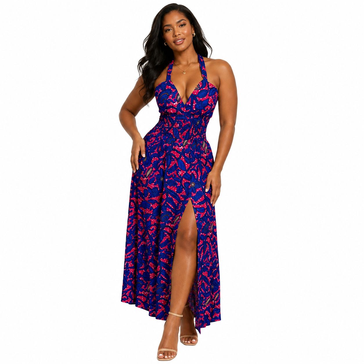 Sapphire - African Print Maxi Dress