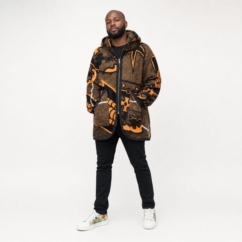 Majesty Royal Orange - Basotho Blanket Jacket