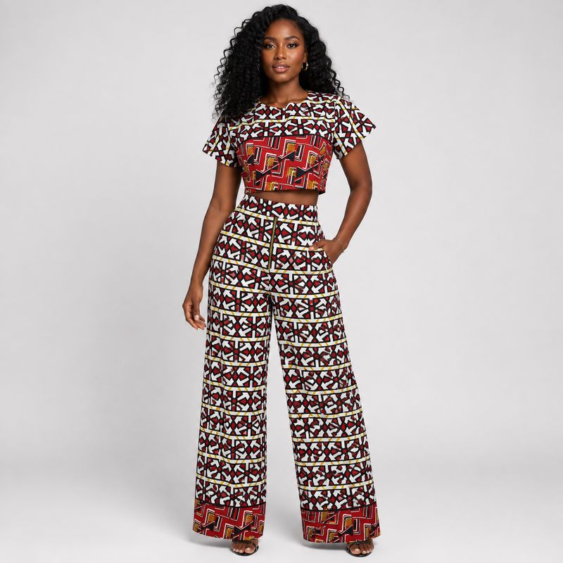 Spyro - Crop Top &amp; Wide-Leg Pants Set