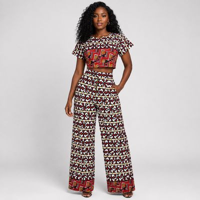Spyro - Crop Top &amp; Wide-Leg Pants Set