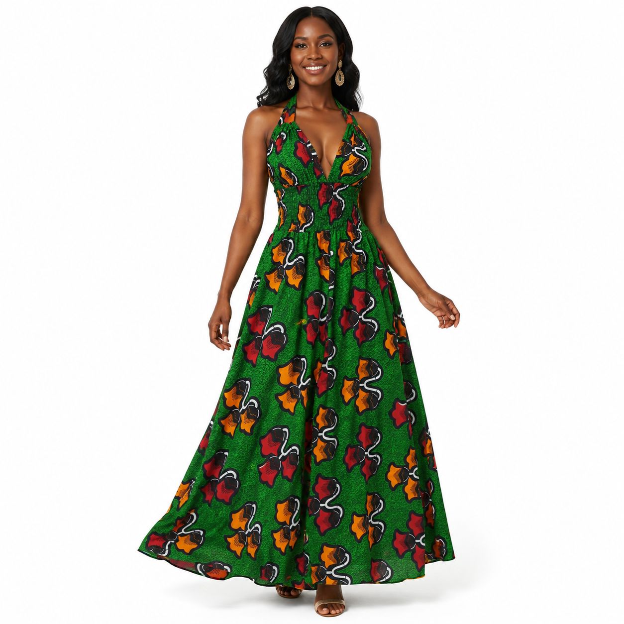 Rainforest Halter Maxi Dress
