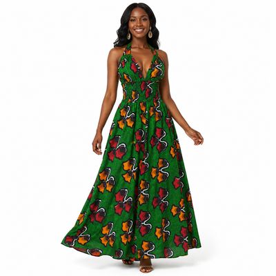 Rainforest Halter Maxi Dress
