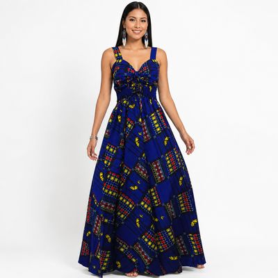 Blue Fountain Maxi Dress