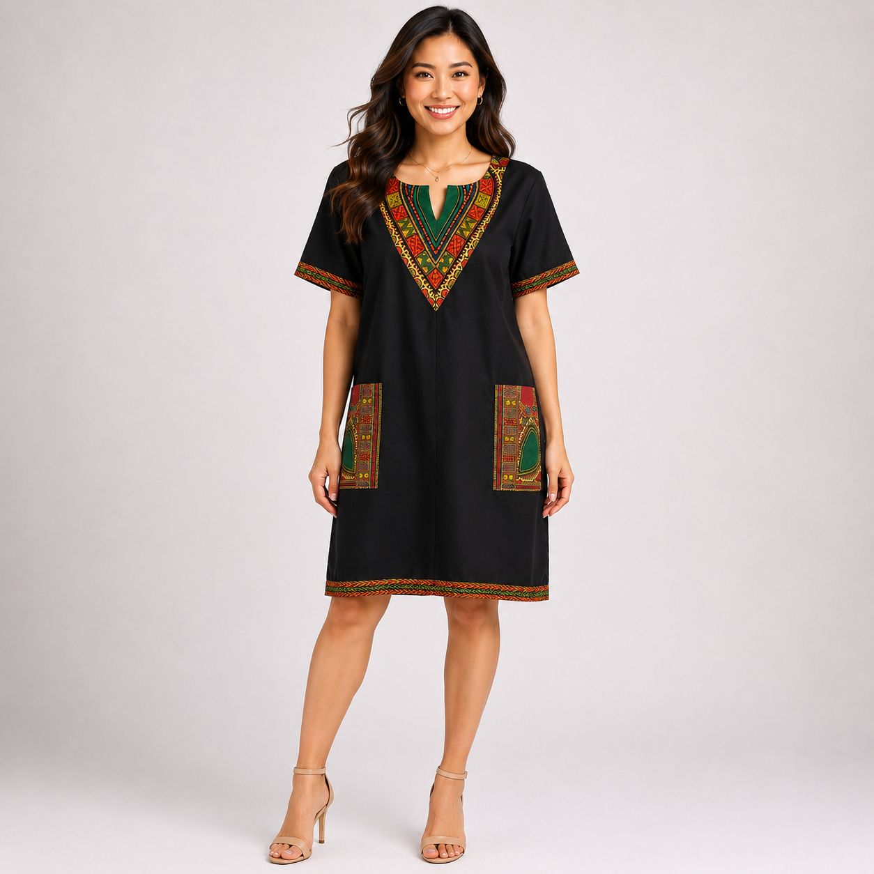 Rise Up - Daishiki - Short Sleeve Dress