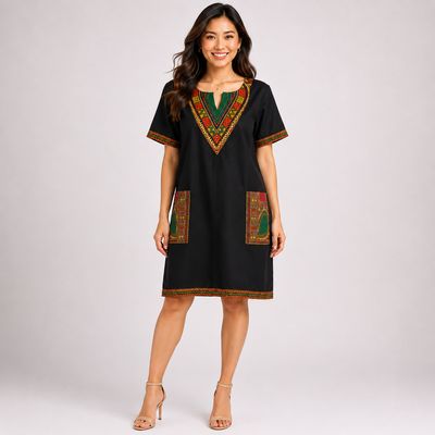 Rise Up - Daishiki - Short Sleeve Dress
