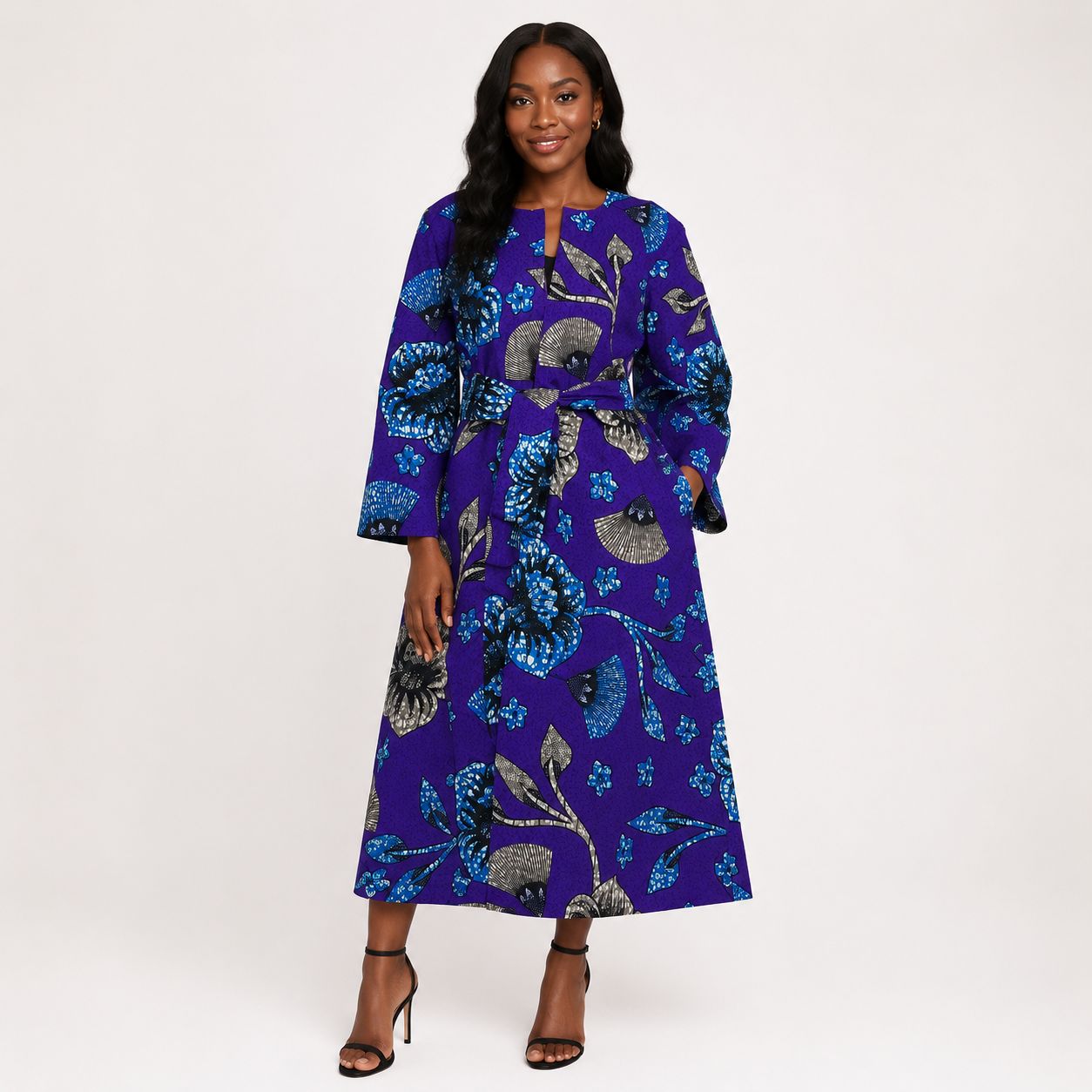 Dandelion - Belted African Print Kimono