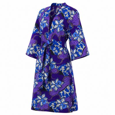 Royal Bloom - Belted African Print Kimono