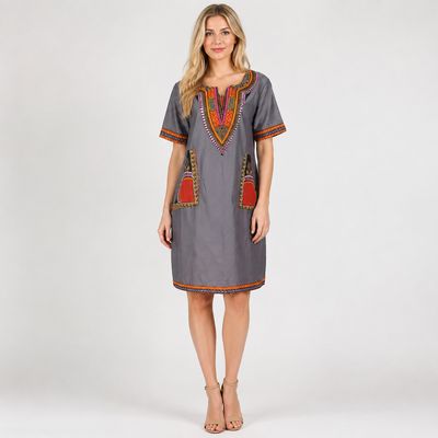 Slate - Daishiki - Short Sleeve Dress