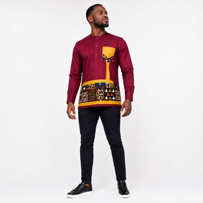 Wine n Dine - Long Sleeve Shirt - Men