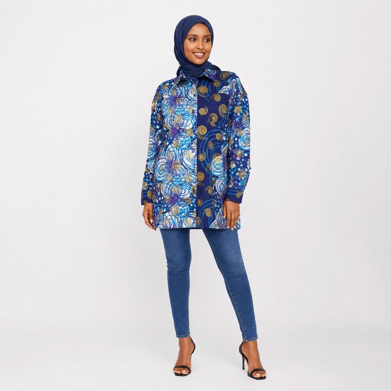Celeste Swirl - Oversize Shirt