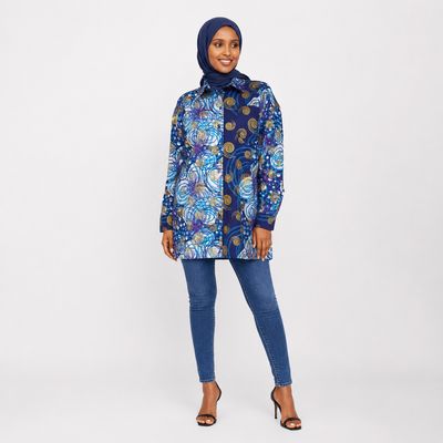 Celeste Swirl - Oversize Shirt