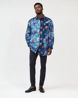 Celeste Swirl - Oversize Shirt