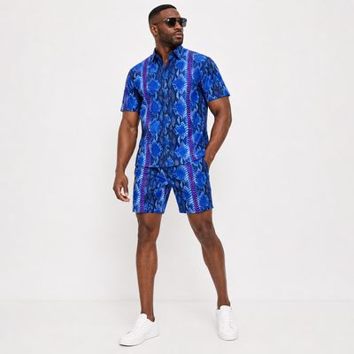 Blue Venom - Short Sleeve Shirt and Shorts Set