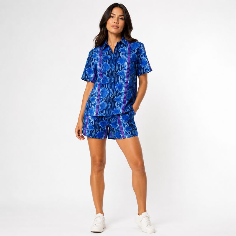 Blue Venom - Short Sleeve Shirt and Shorts Set