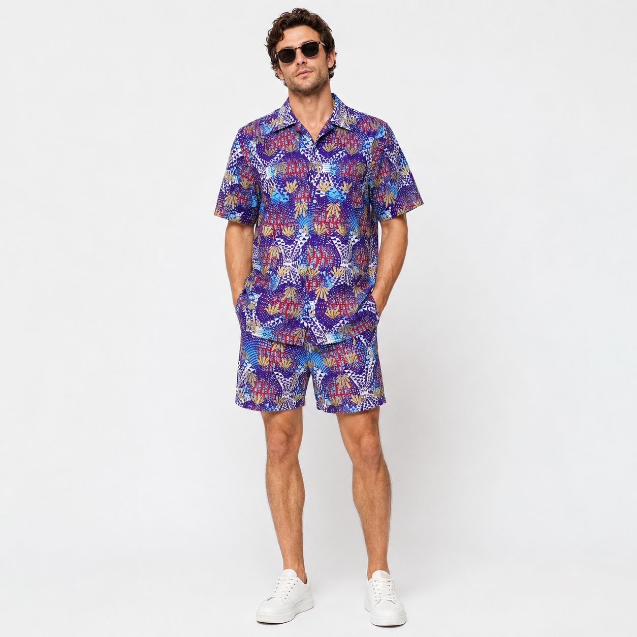 Savanna Bloom - Short Sleeve Shirt and Shorts Set