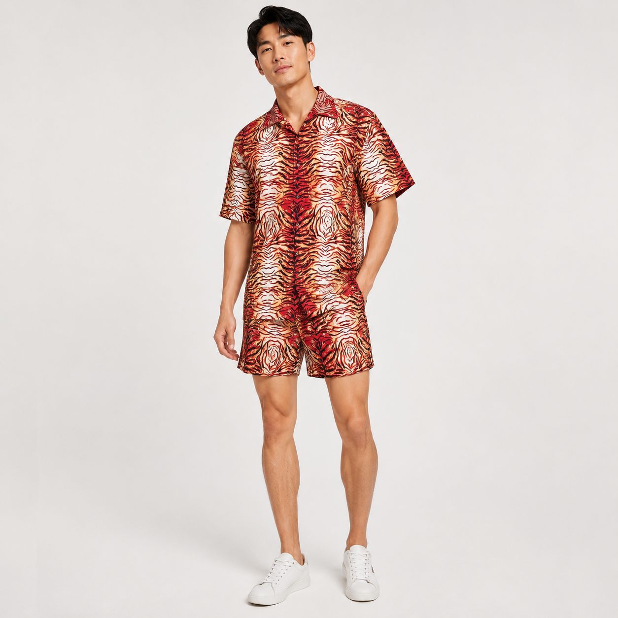 Sahara Flame - Short Sleeve Shirt and Shorts Set