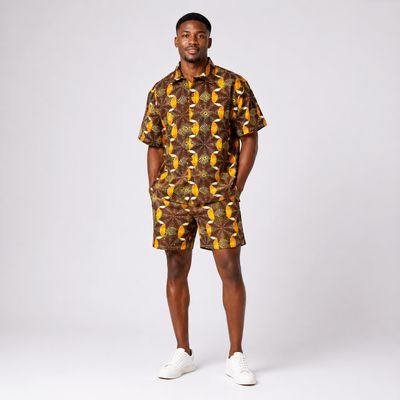 Golden Earth - Short Sleeve Shirt and Shorts Set