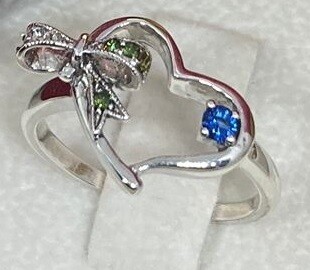 Heart Ribbon Ring