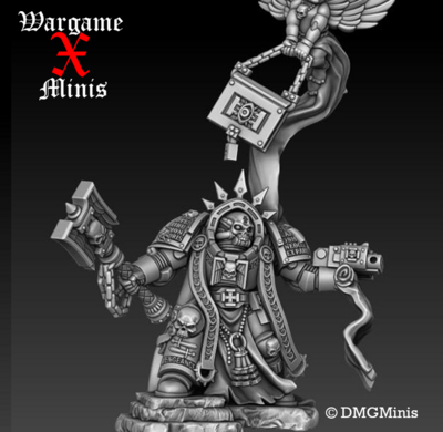 Silver Wardens Chaplain | DMG Minis | Sci-Fi Miniatur für Tabletop, RPG & Wargaming