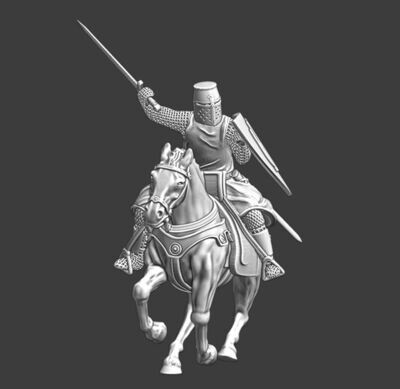 Medieval Knight - The Hand historical 28mm | 54mm | Mounted medieval Knight